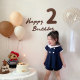 Ins simple coffee color birthday arrangement scene decoration