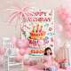 Happy birthday background wall for little girl