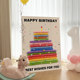 Birthday cake long balloon KT board welcome
