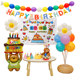 Little bear holding cake birthday party decoration arrangement