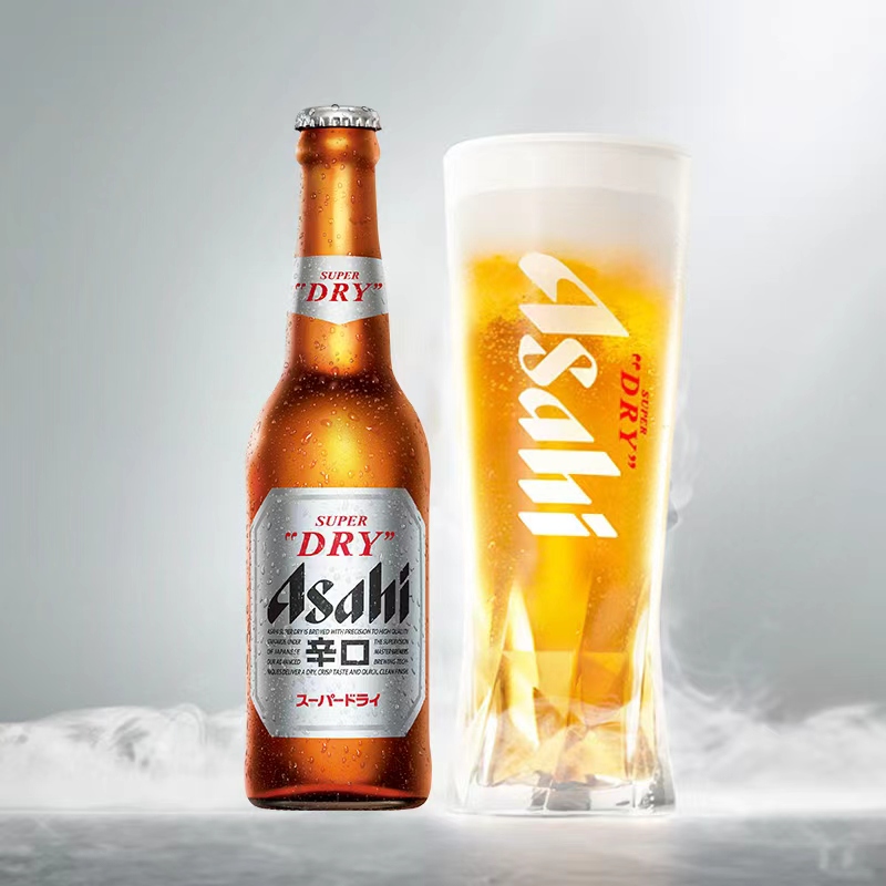 Asahi朝日啤酒超爽生啤酒330ml*24瓶装整箱黄啤国产精酿家庭聚会