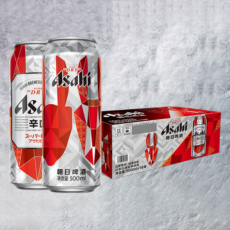 Asahi 朝日 2023新年限定款超爽生啤酒 500ml*18罐