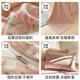 Washed cotton double layer yarn four-piece set skin-friendly and comfortable sleeping naked