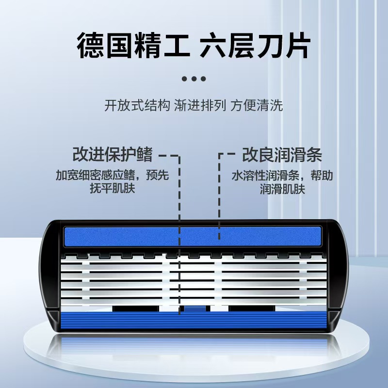 Guofeng manual razor six-layer blade men's razor razor razor smooth and comfortable imported knife