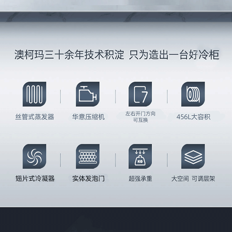 澳柯玛600升立式冷藏展示柜商用便利店冰柜低温速冻慕斯厨房冰箱-图1