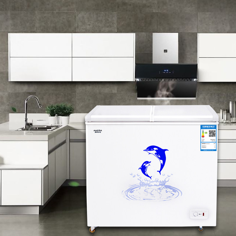 澳柯玛双温卧式217升冷藏冰箱冷柜 澳柯玛盛逸冷柜