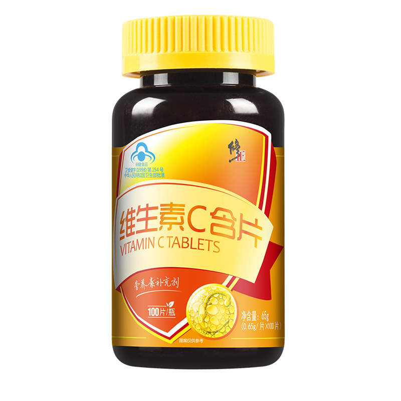 修正牌维生素C含片100片/瓶补充vc片维C咀嚼片维他命C4-17岁成人 - 图2