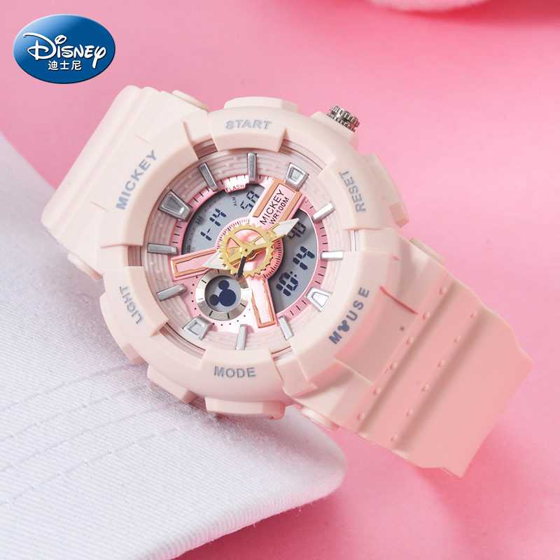 迪士尼女学生小学生运动防水风手表 搜酷手表国产腕表