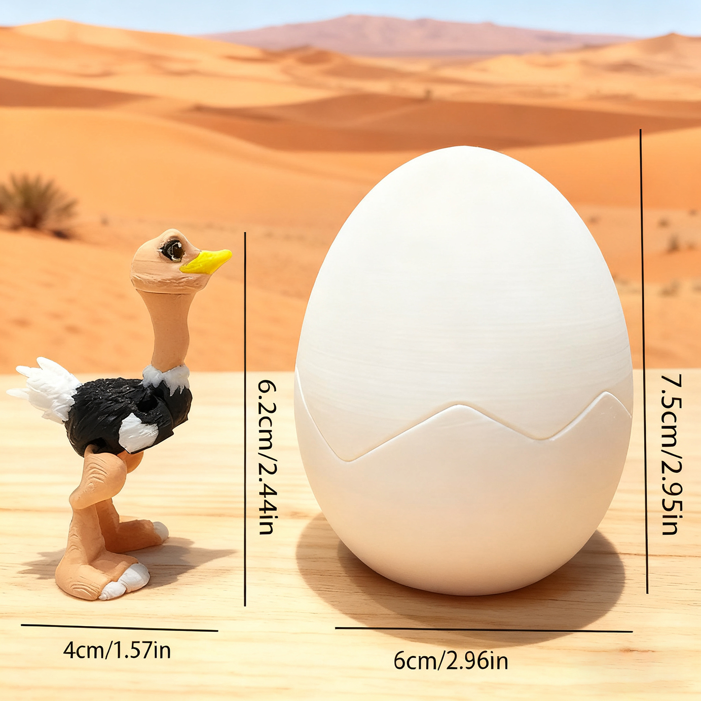 3d打印鸵鸟全关节可活动解压仿真动物模型手办桌面装饰摆件礼物 - 图0
