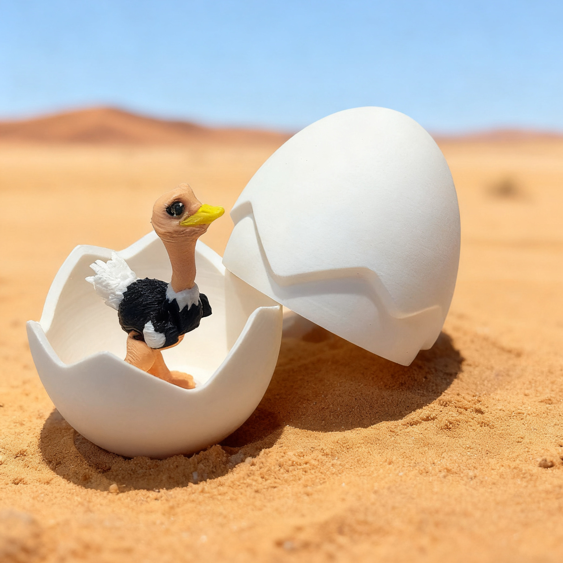 3D打印鸵鸟蛋仿真动物玩具萌宠可爱小摆件礼物儿童礼物模型男女孩,淘宝优惠券,粉丝福利购,淘宝优惠卷