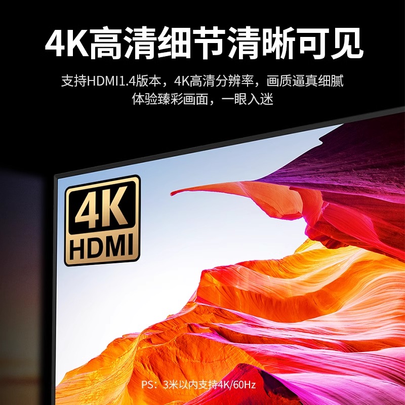 绿联hdmi90度弯头直角转接头转弯头转角l型延长线连接高清转换器 - 图1