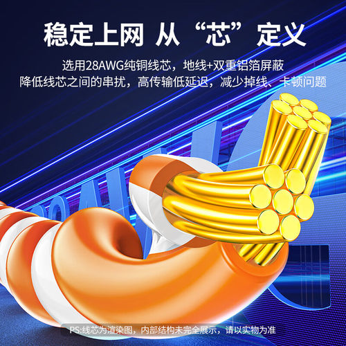绿联网线七7类8类超六6类万千兆屏蔽电脑路由器连接宽带网络跳线 - 图0
