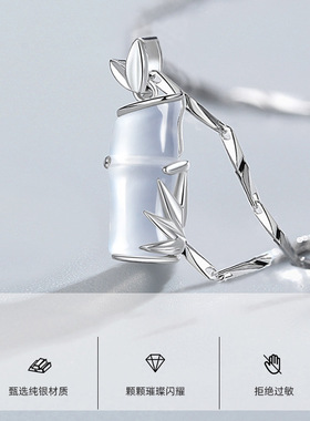 925银竹子锁骨链送女友礼物