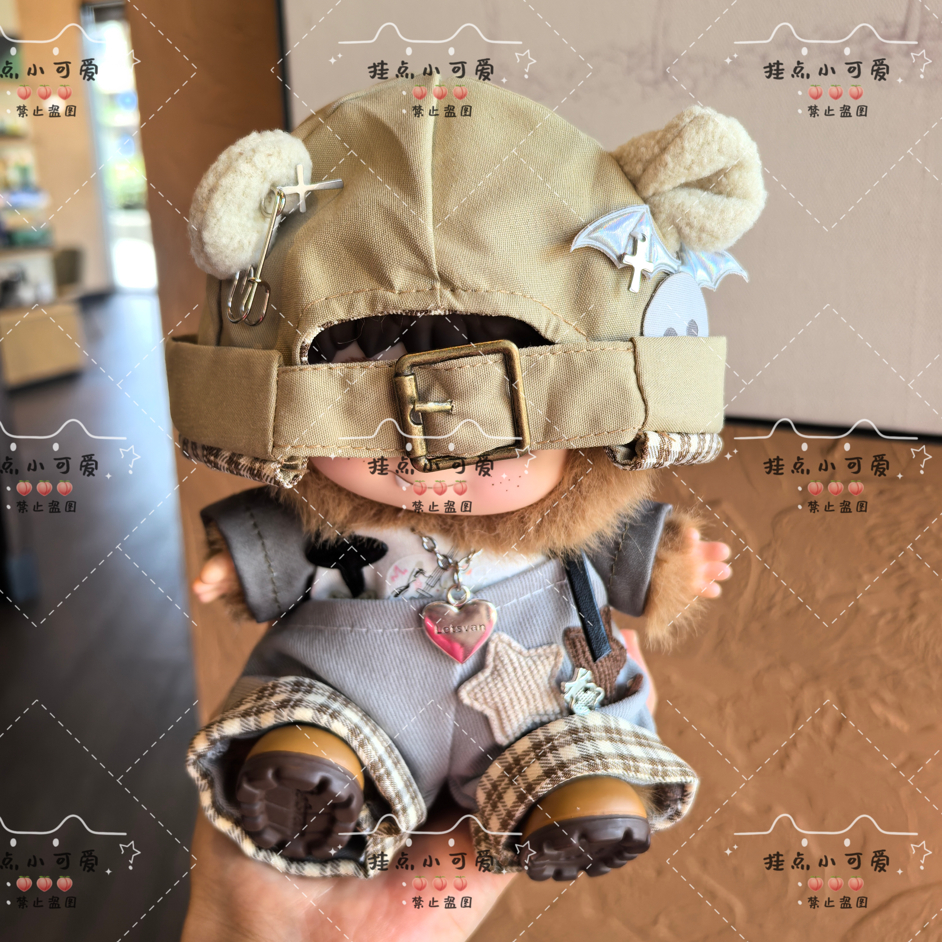 wakuku娃衣20cm娃衣搪胶毛绒玩偶换装衣服装熊偶虞书欣同款哇库库 - 图0