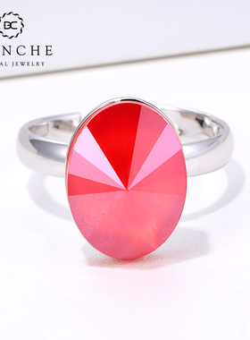 布兰琪奥地利水晶戒指饰品红色