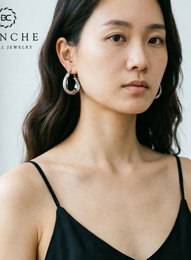 莫比乌斯环圈式耳环小众设计感女