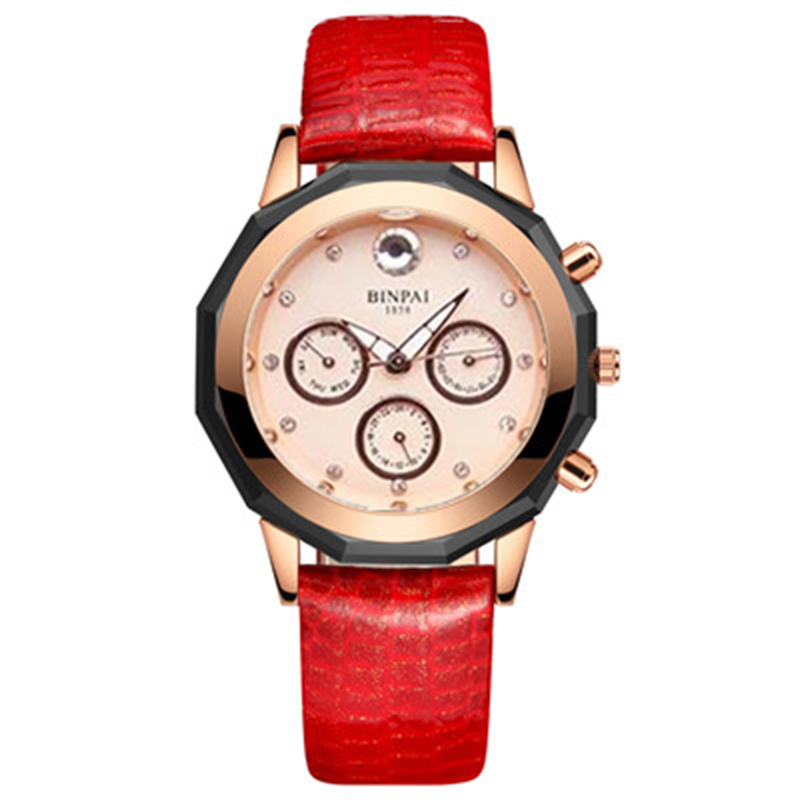 宾派正品镶钻奢华潮流防水石英表 宾派手表国产腕表