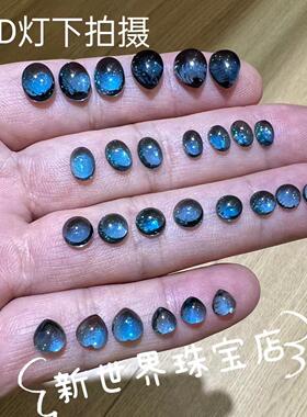 伦敦蓝托帕石素面椭圆心