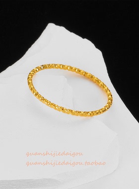 1mm满天星麻花个性指环钛钢日韩