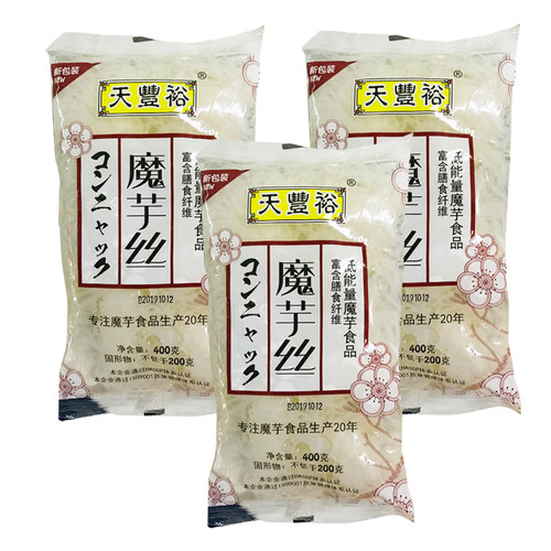 天丰裕魔芋丝结粉丝400g*5袋低卡零脂饱腹代餐方便速食魔芋面素食 - 图1