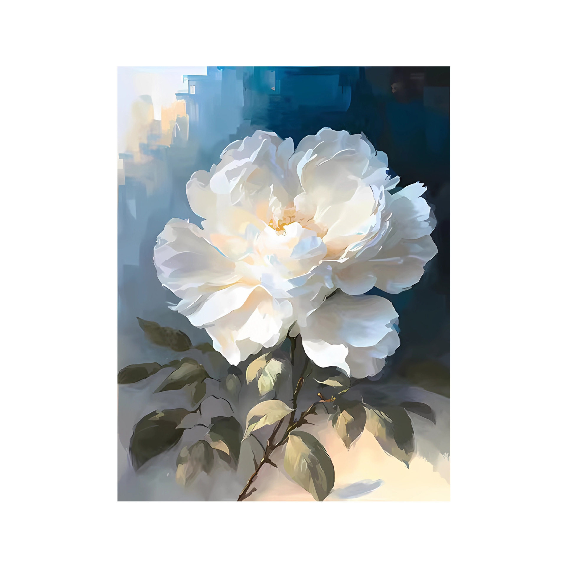 玫瑰花 diy数字油画花卉简单手工涂色丙烯画零基础填充油彩画新款