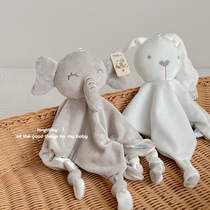 Babys skin-care soothing towel accompanied by sleeping dolls baby with entrance nibble rattle plush paparazzi sleep doll