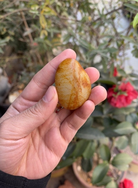 和田玉籽料财神金包银独籽吊坠鸿运当头