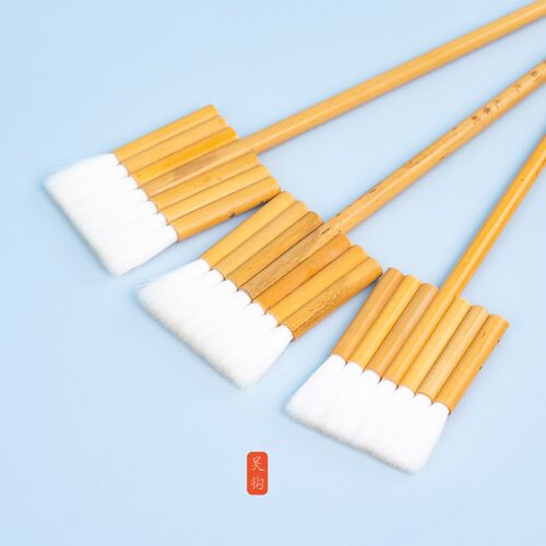吴钩高茜老师定制手工国画水彩画底色羊毛刷连笔小号中号大号排刷 - 图1