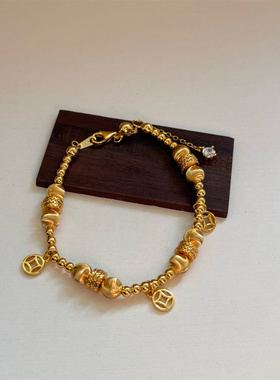 minicyberS925银镀金链复古钱币