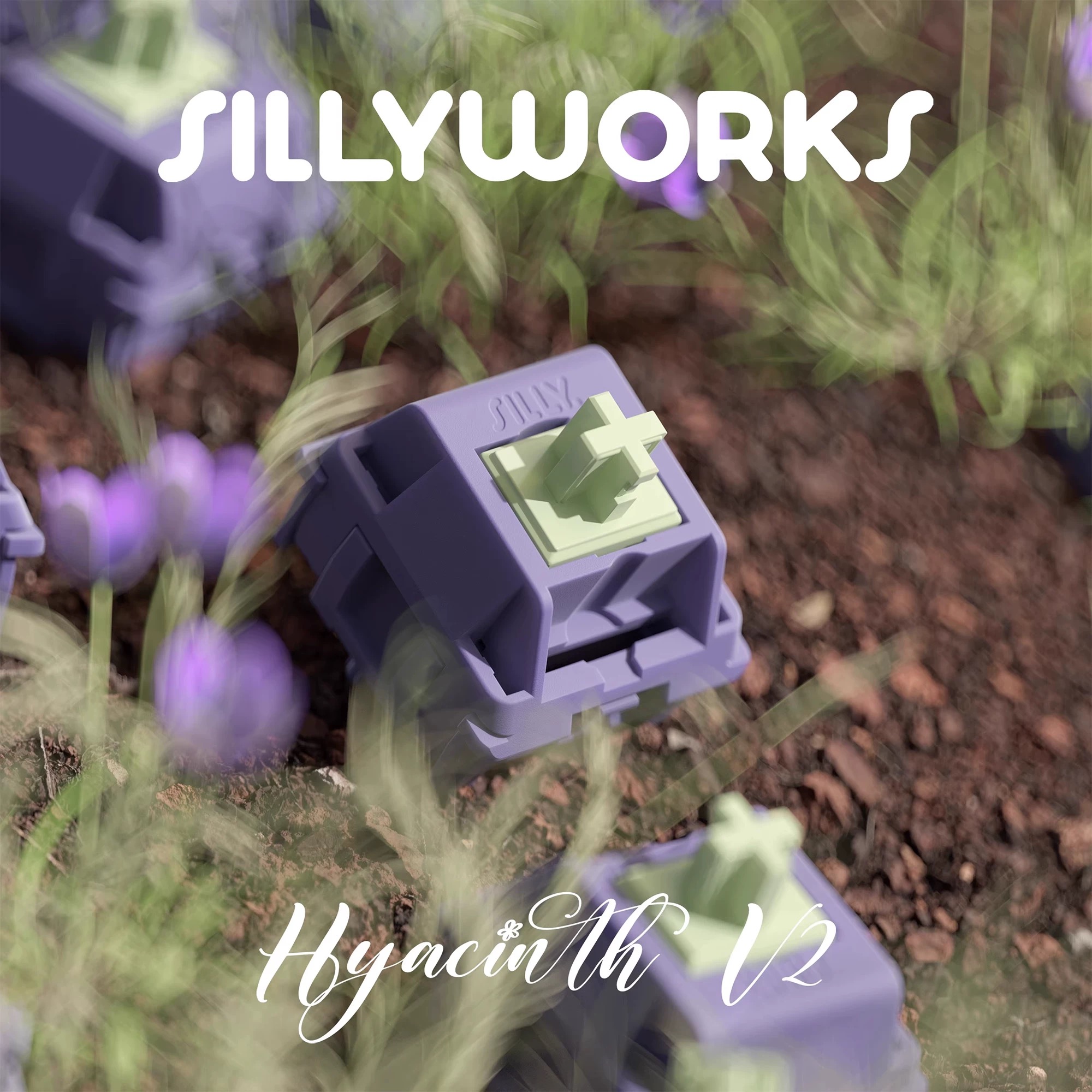 Sillyworks风信子v2手润线性五脚轴DIY机械键盘客制化热插拔轴体 - 图0