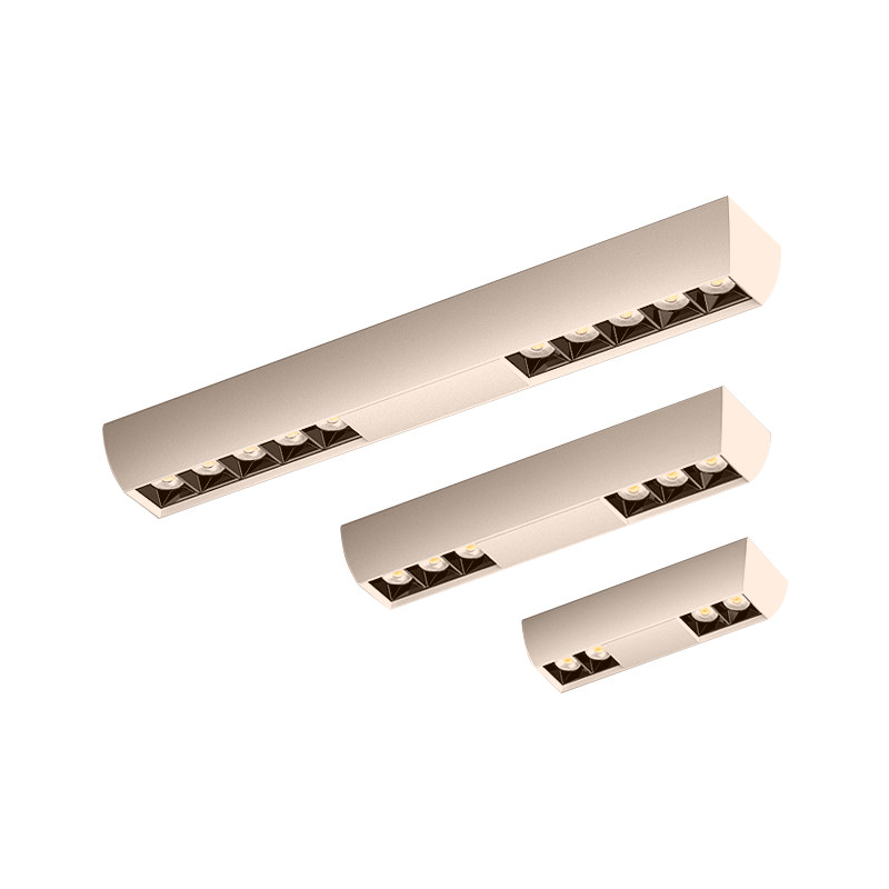 可可蛋奶色春雨明装射灯无主灯客厅照明吸顶防眩格栅灯长条斗胆灯,淘宝优惠券,粉丝福利购,淘宝优惠卷