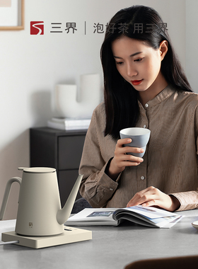 三界青春版咖啡泡茶专用电热水壶