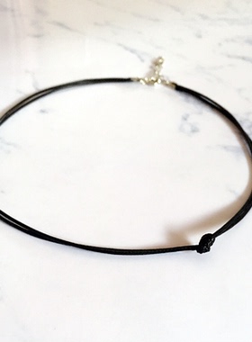 百搭黑色锁骨链曲筱绡同款