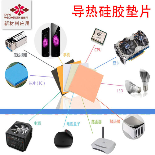 定制导热硅胶垫片高导热硅胶片手机散热贴电子元件显卡显存散热 - 图2