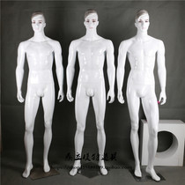Clothing Display Props Fake Body Full Body Five Officers Makeup Man Standing Mold Shop Windows Bright White Fiberglass Male Model Superior Price