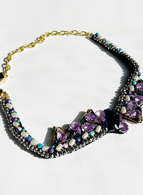 原创蝴蝶结nocturne项链项圈