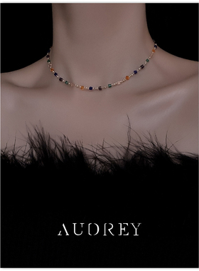 甜美的彩色系水晶串珠项链