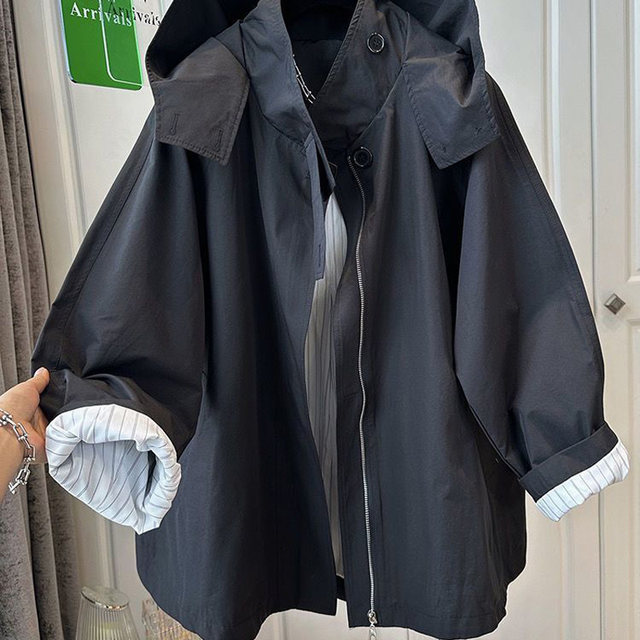 Regular hooded mid-length high-end solid color