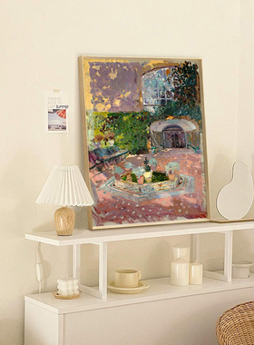 沙发背景墙印象派装饰画风景画