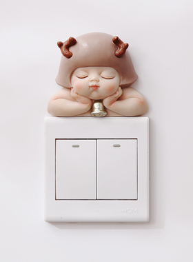 开关装饰墙贴可爱3d立体新家用