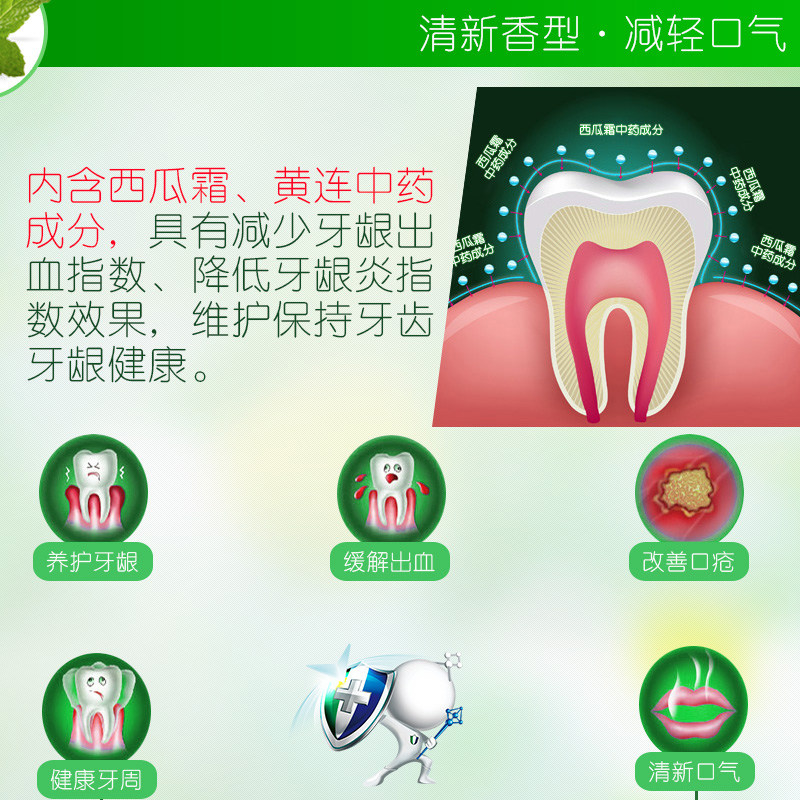 云汉西瓜霜牙膏套装草本清火缓解* 昊业居家日用牙膏