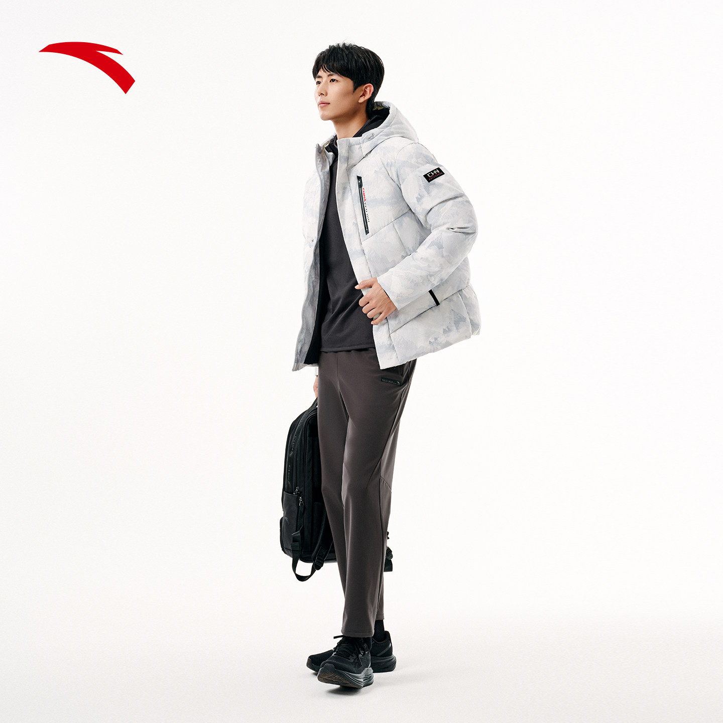 安踏冰甲CHN中国六度芯羽绒服男款面包服运动上衣外套152547943N