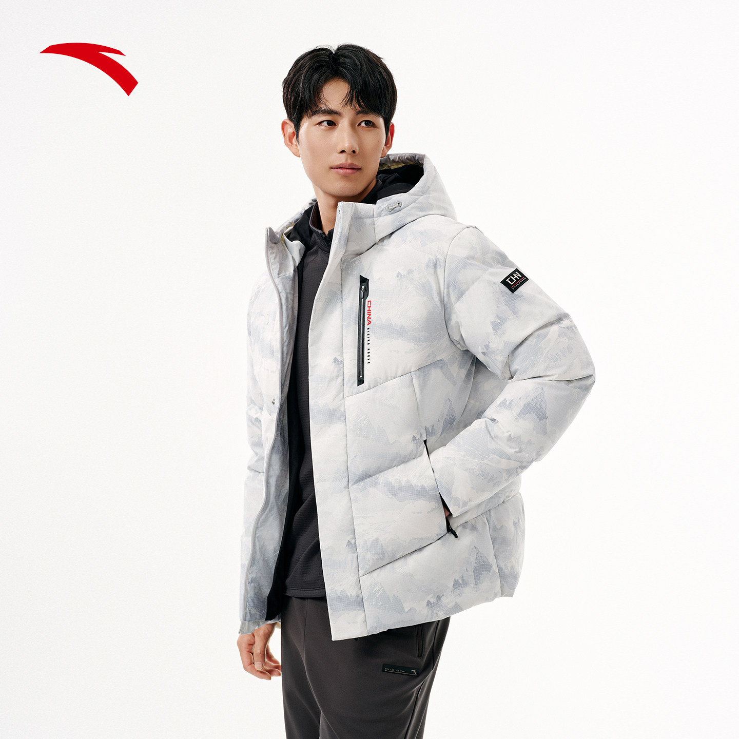 安踏冰甲CHN中国六度芯羽绒服男款面包服运动上衣外套152547943N