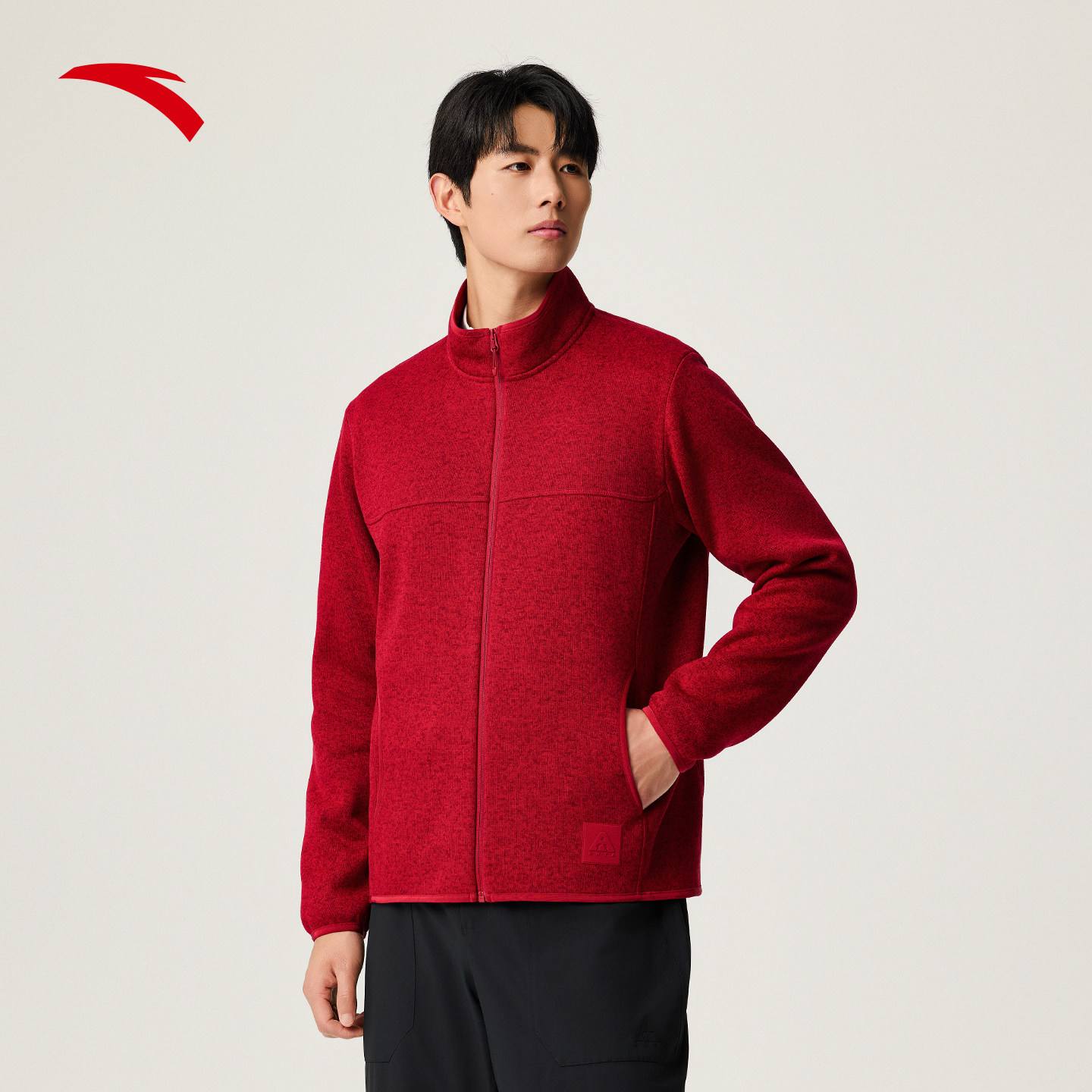 安踏马年红色外套男款2026新款过年红本命年立领运动上衣保暖夹克,淘宝优惠券,粉丝福利购,淘宝优惠卷