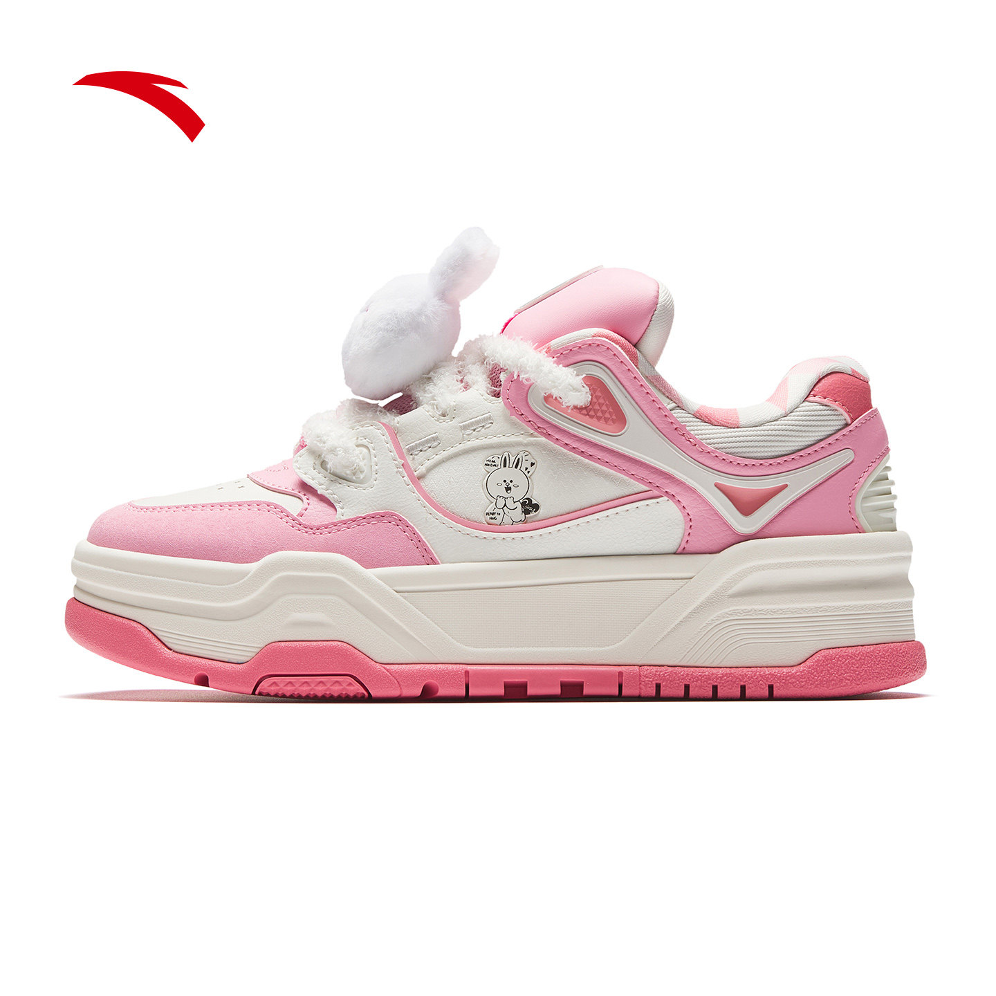 安踏芝士蛋糕可妮兔联名款板鞋女厚底面包鞋女款运动鞋 122618071,淘宝优惠券,粉丝福利购,淘宝优惠卷