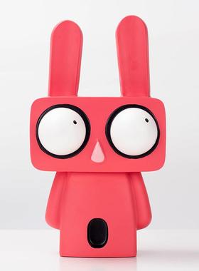 搞怪大眼卡通兔子沙雕创意摆件儿童样板房北欧时尚艺术积木兔饰品