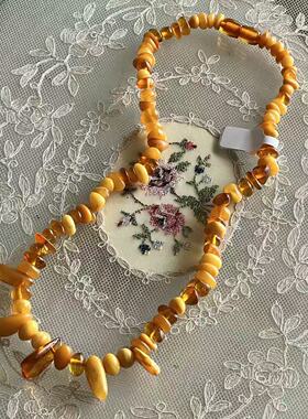 中古天然波罗的海随形老蜜蜡琥珀项链