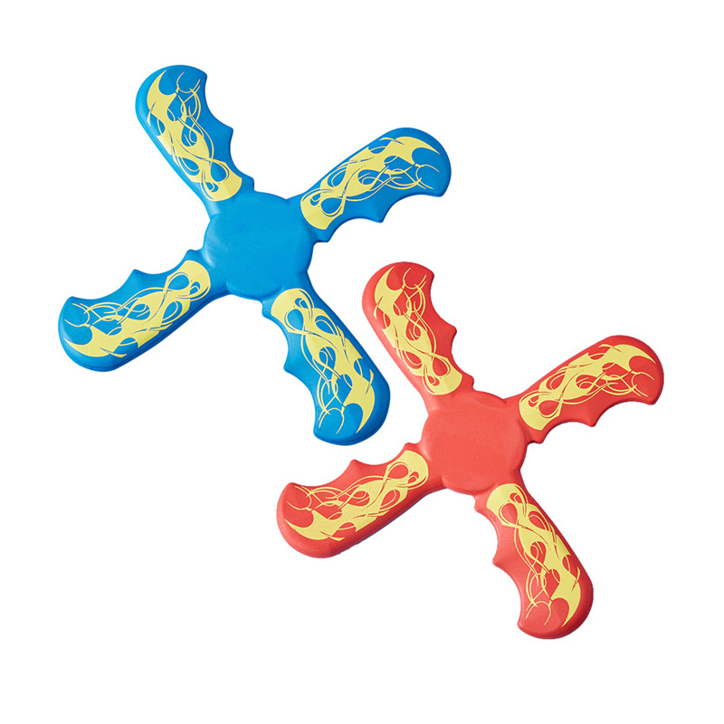 四叶回旋镖儿童飞盘软材质回力标飞去来器可旋转儿童户外飞天玩具-图3