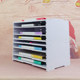 Office stackable desktop A3 storage file rack with multiple layers