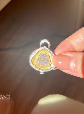 澜山粉水晶佛公桃花平安